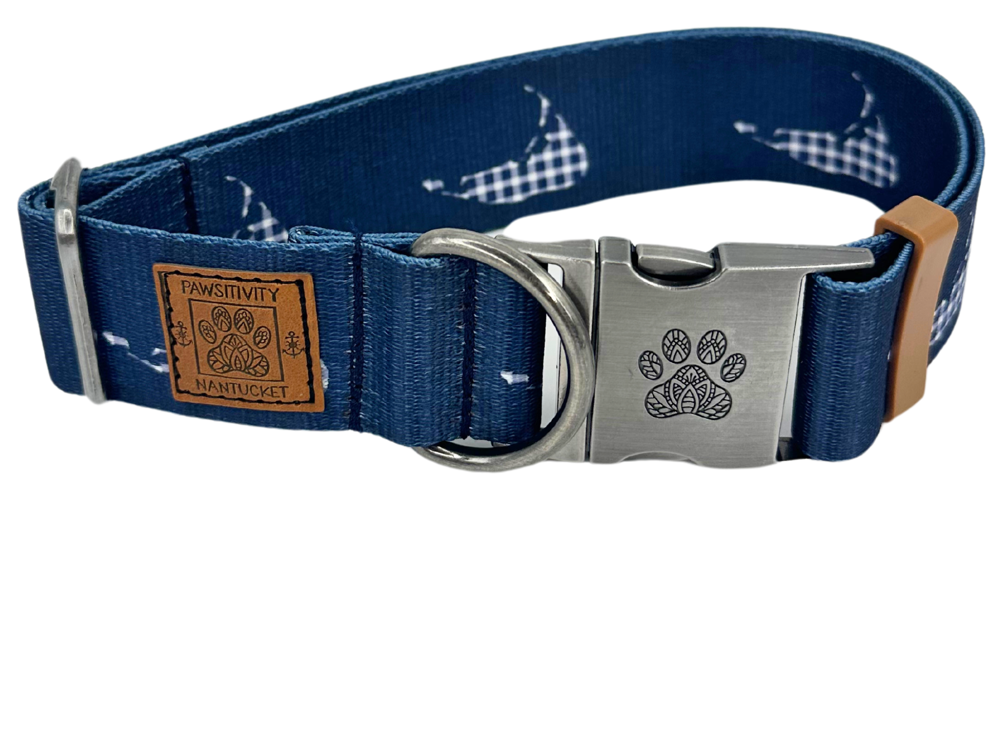 Navy With Gingham Nantucket Islands Collar