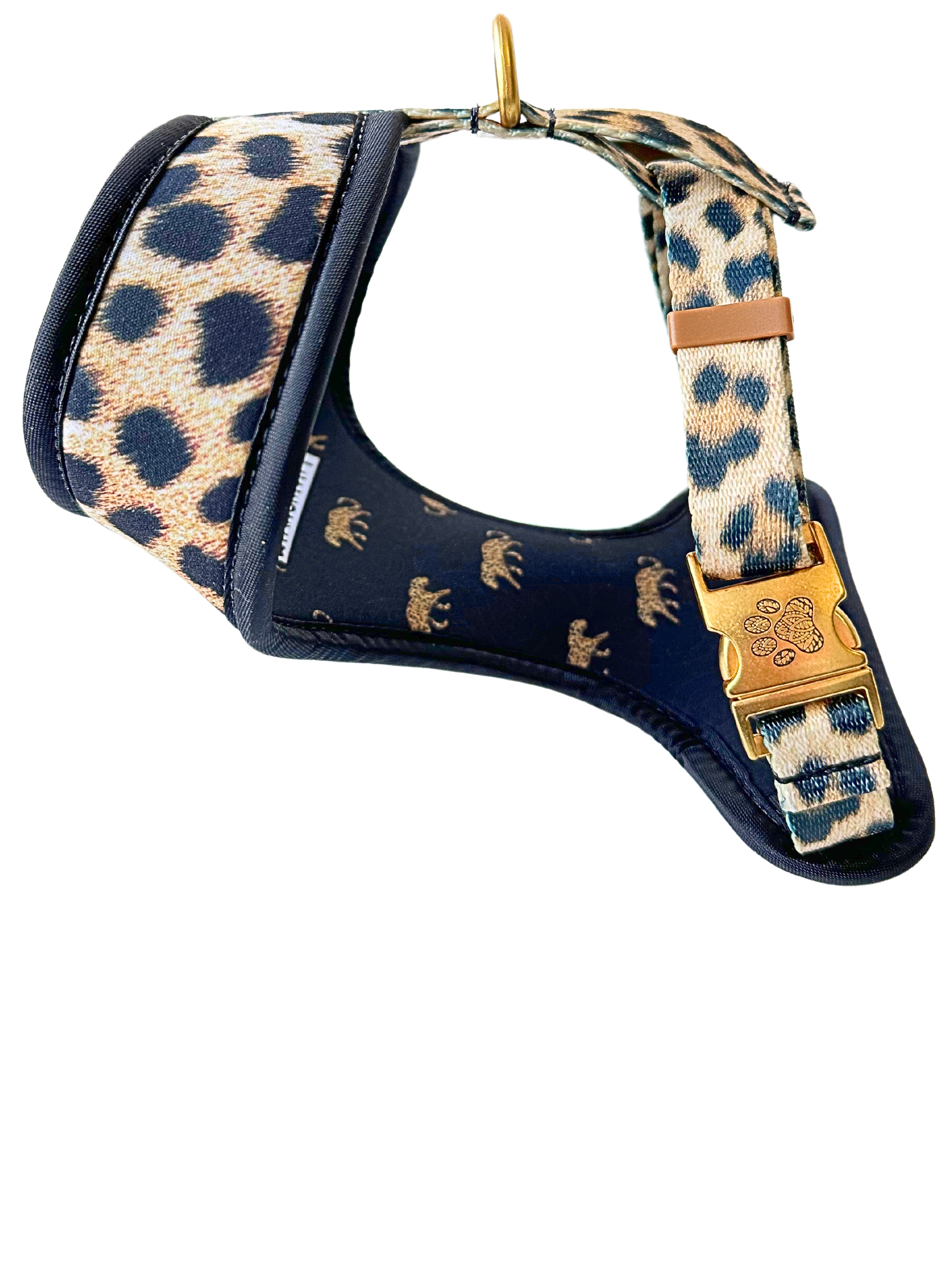 22K Gold Leopard - Leopard Cats Reversible Harness