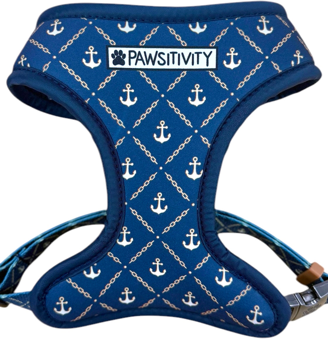 Blue Plaid - Navy Anchor Reversible Harness