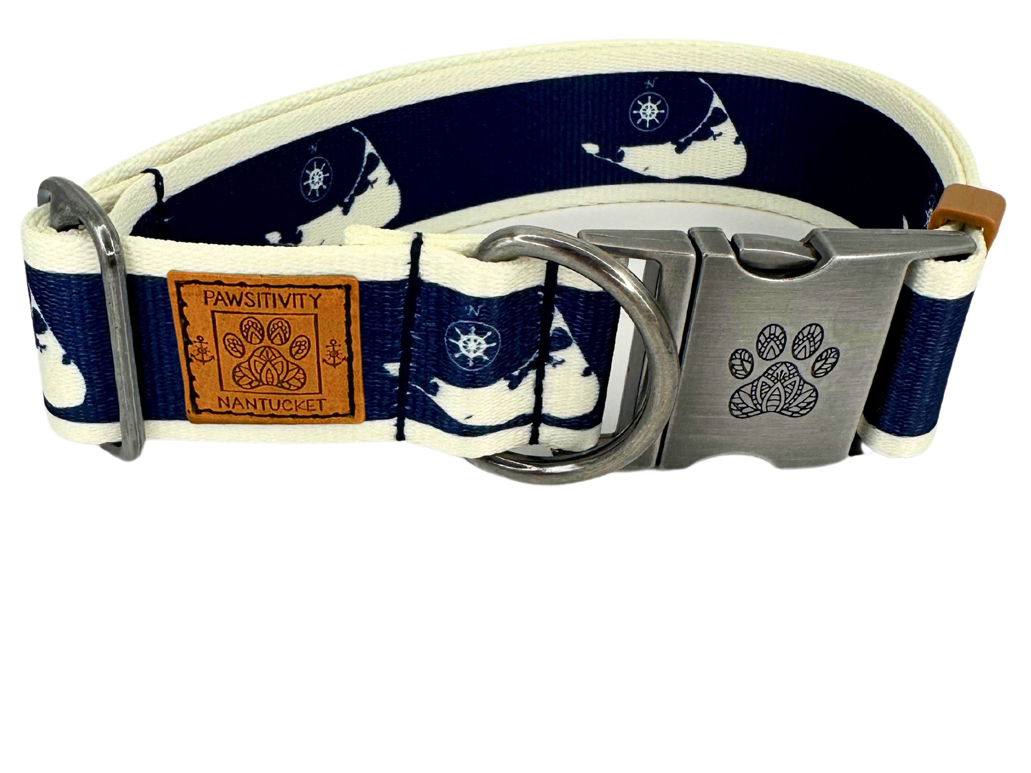 Navy With Cream Nantucket Islands Collar