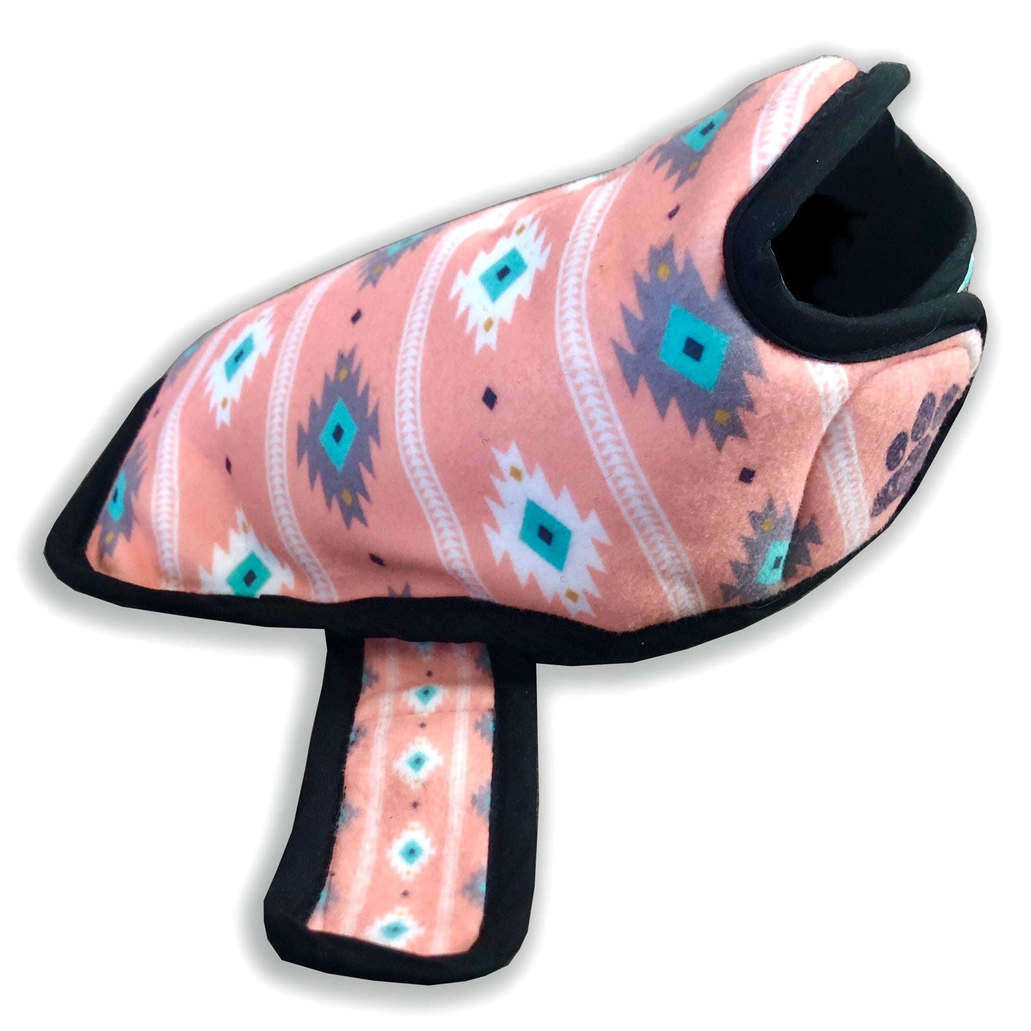 Peach Wanderer / Black Canvas Reversible Dog Jacket