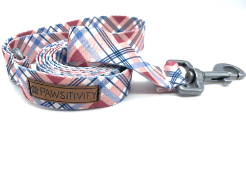 Cross Body / Hands Free  / Running Leash (Click For Additional Print Options) - Silver Hardware