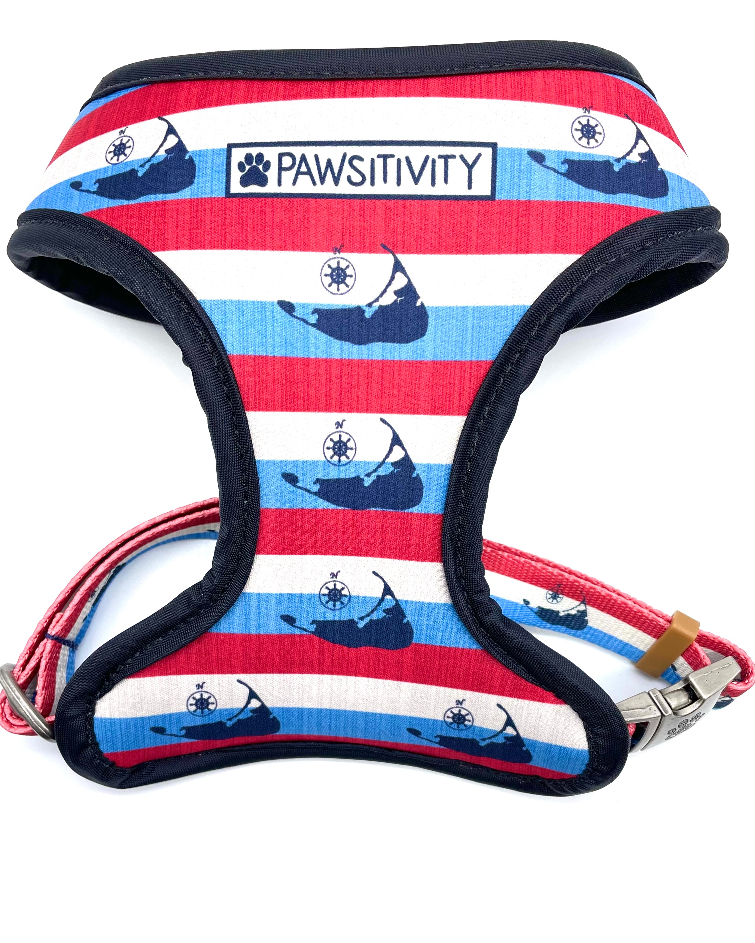 Nantucket Red White Blue Islands - Sharks Reversible Harness