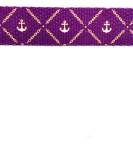 Nantucket Purple Chain Anchor Leash