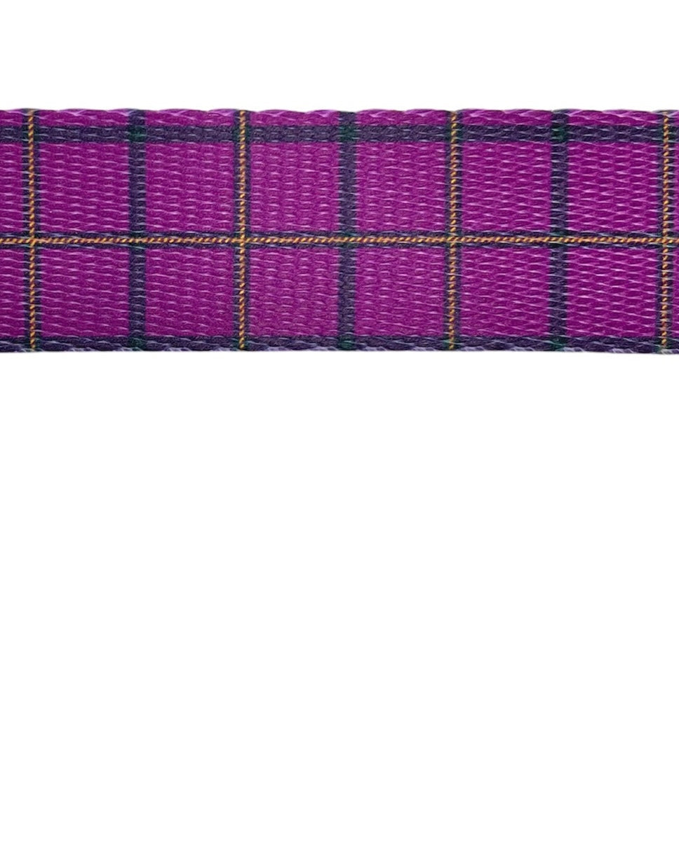 Purple Plaid Leash