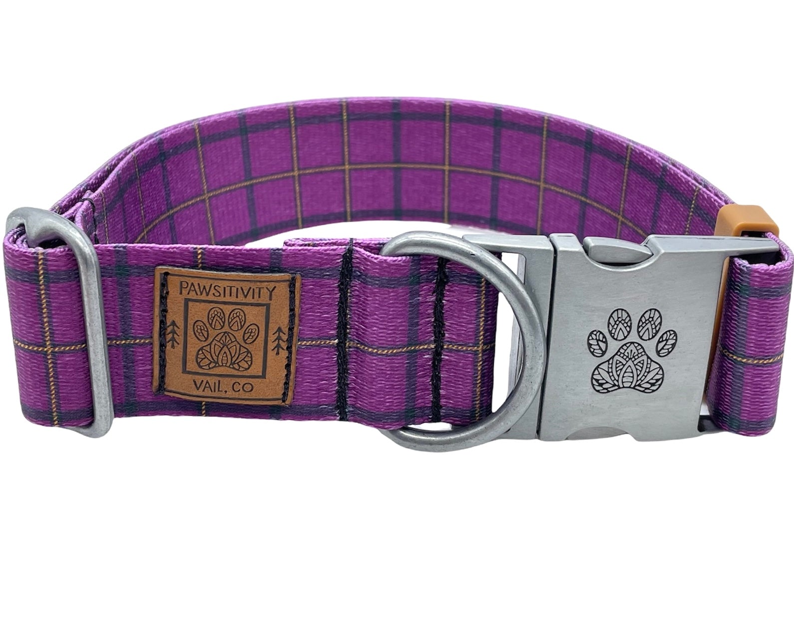 Purple Plaid Collar