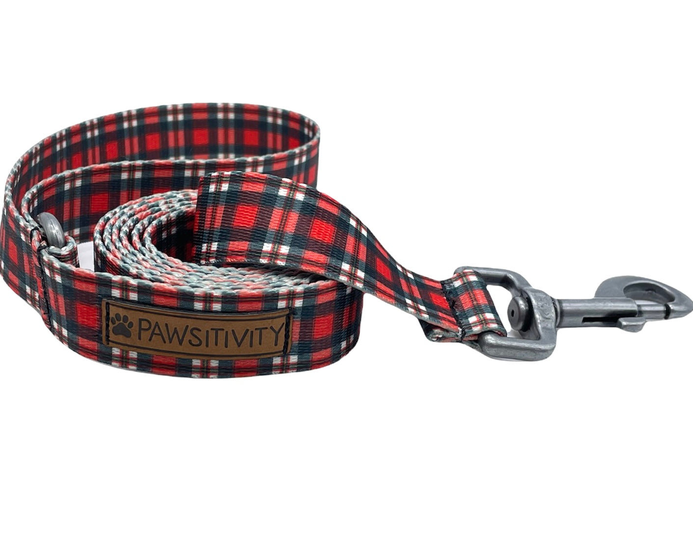 Black White Red Plaid Leash