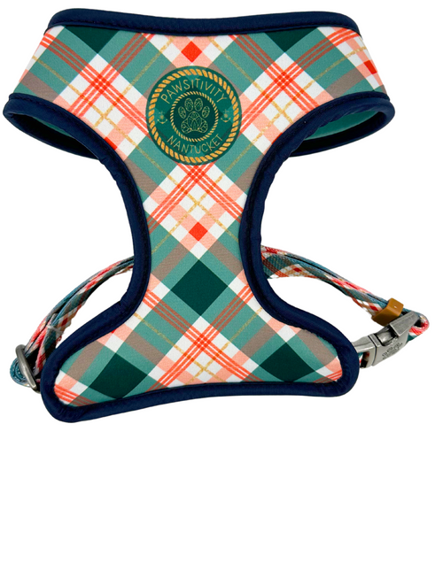 Holiday Stroll Plaid Reversible Harness