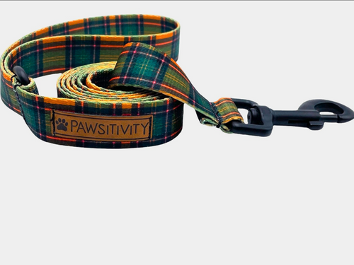 Hunter Green Plaid Leash