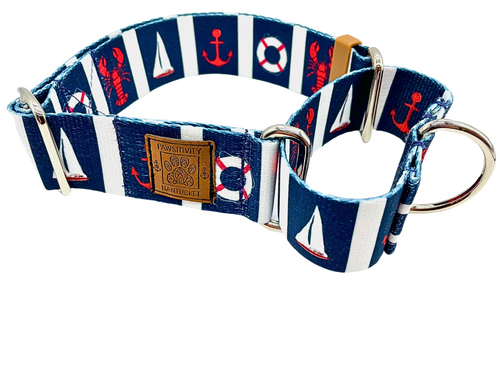 Red White Blue Nautical Martingale Collar