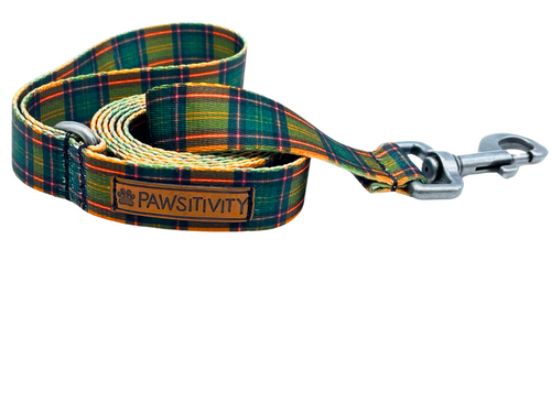 Hunter Green Plaid Leash