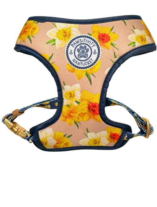 22K Gold Nantucket Daffodil Tan - Navy Reversible Harness