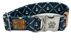 Navy Chain Anchor Collar