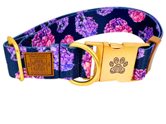 Midnight Hydrangea 22K Gold Collar