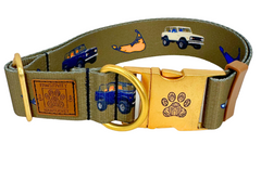 Olive Vintage Truck 22K Gold Collar