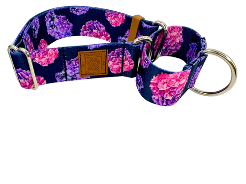 Midnight Hydrangea Martingale Collar