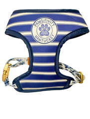 22K Gold Vintage Octopus - Navy Cream Stripe Reversible Harness