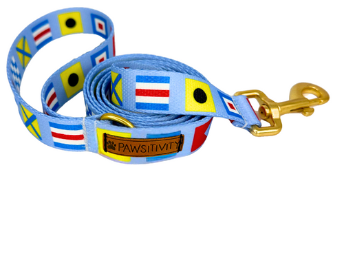 22k Sail Flags Plaid Leash