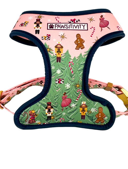 22K Gold Holiday Pink Nutcracker Reversible Harness