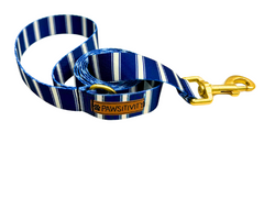 22k Navy Cream Stripe Leash