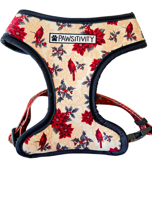 Holiday Cardinal Paisley - Holiday Floral Harness