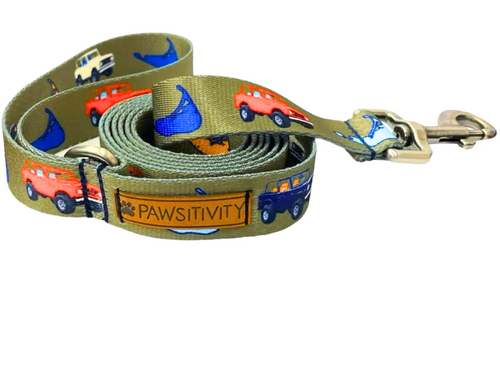 Olive Vintage Truck Island Leash