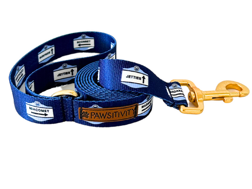 22K Nantucket Beach Signs Navy Leash