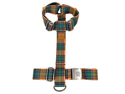 Hunter Green Plaid Strap Harness