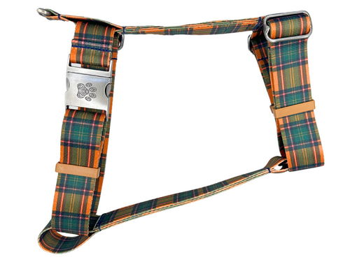 Hunter Green Plaid Strap Harness