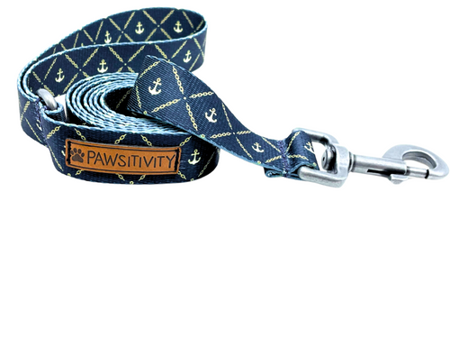 Nantucket Navy Chain Anchor Leash