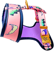 22K Gold Pink Vintage Truck - Purple Reversible Harness