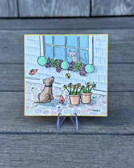 Dog & Cat Window Minature Play By Kate Teves