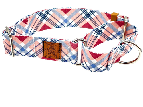 Nantucket Red Plaid Martingale Collar