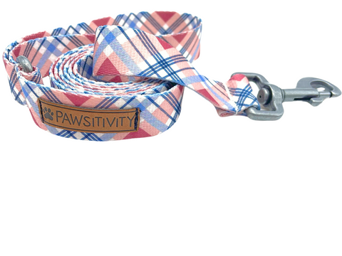 Blue Plaid Leash