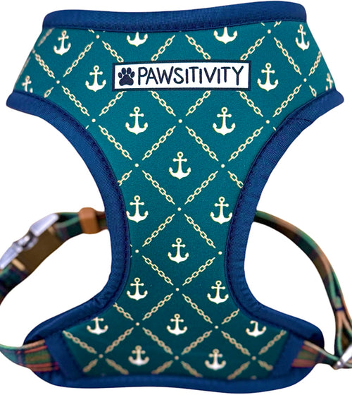 Hunter Green Plaid - Green Anchor Reversible Harness