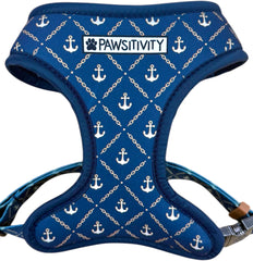 Blue Green Plaid - Navy Anchor Reversible Harness