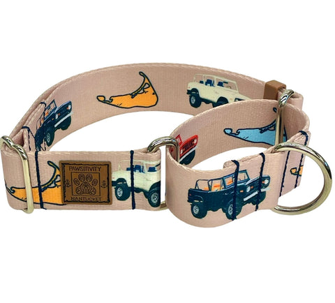 Olive Truck Island Martingale Collar