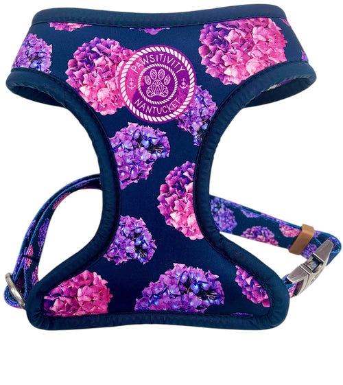 Midnight Hydrangea - Purple Plaid Reversible Harness