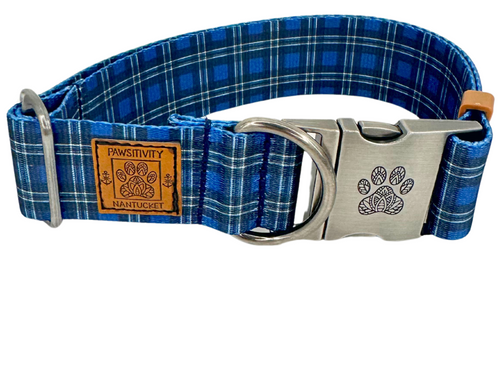 Blue Plaid Collar