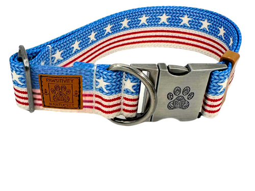 American Flag "Knit" Collar