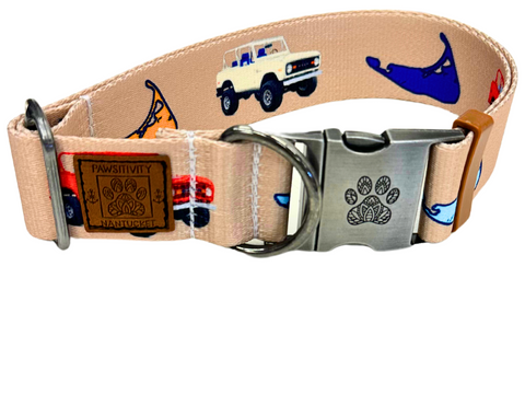 Olive Truck Island Martingale Collar