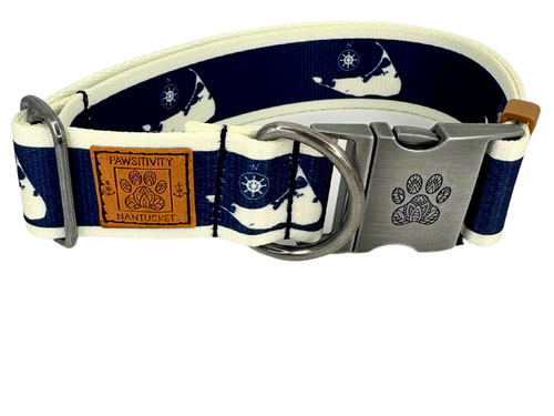 Navy With Cream Nantucket Islands Collar