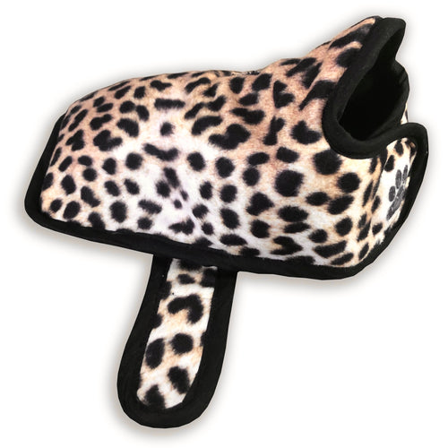 Leopard / Black Canvas Reversible Dog Jacket