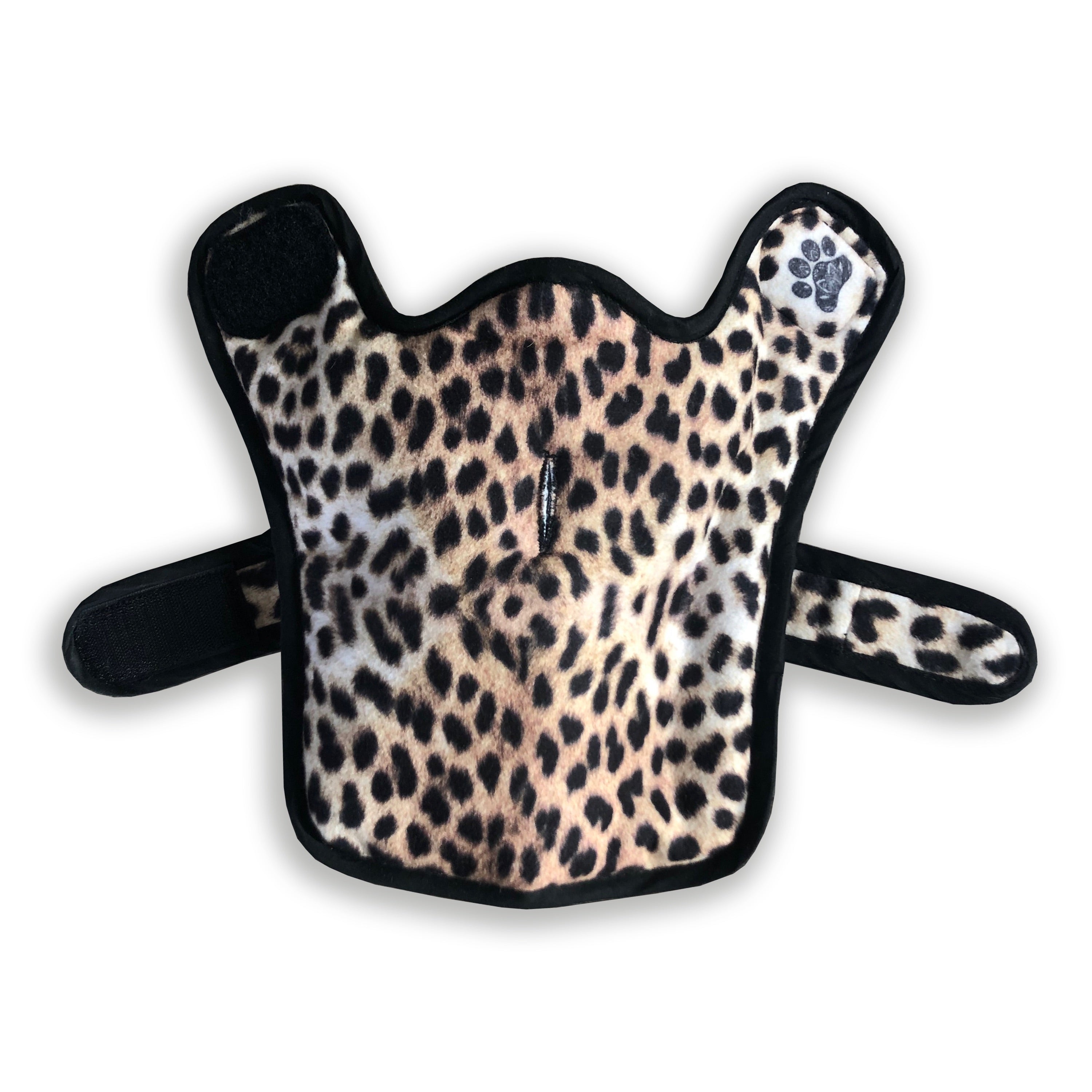 Leopard / Black Canvas Reversible Dog Jacket