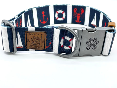 Navy Chain Anchor Collar