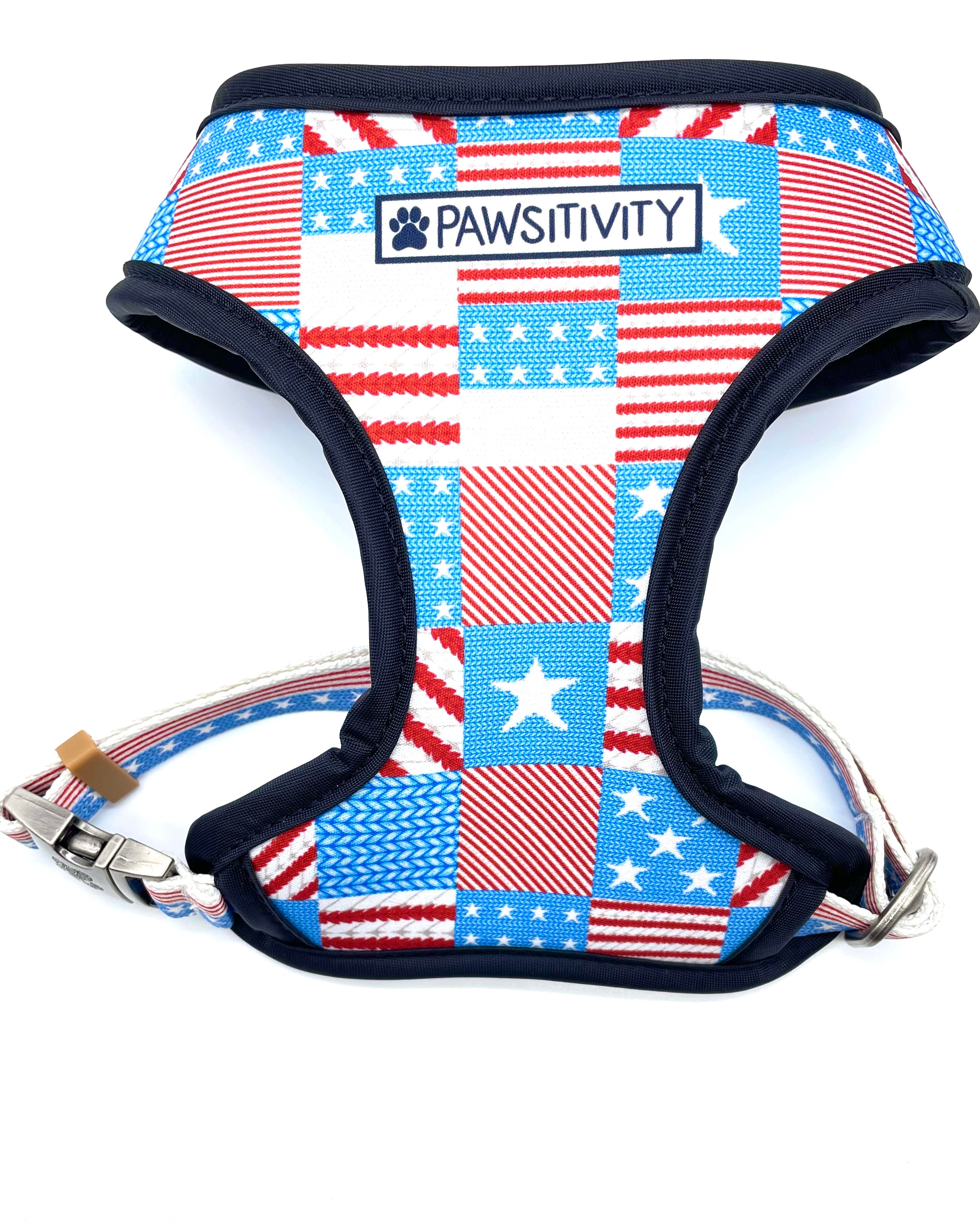 American Flag "Knit" - Star Patches Reversible Harness