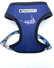 Nantucket Beach Signs - Gingham Island Navy Reversible Harness